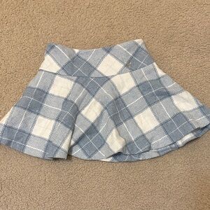 Mayoral Blue and Cream Checkered Skater Skirt